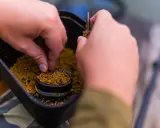 Wędkarz nakłada na haczyk drobny pellet, przygotowując się do połowu. Jaki pellet na haczyk będzie najlepszy?