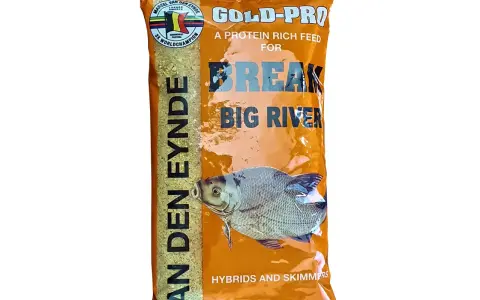 Opakowanie zanęty Gold Pro z wizerunkiem ryby i napisem "Big River". Idealna na duże rzeki.