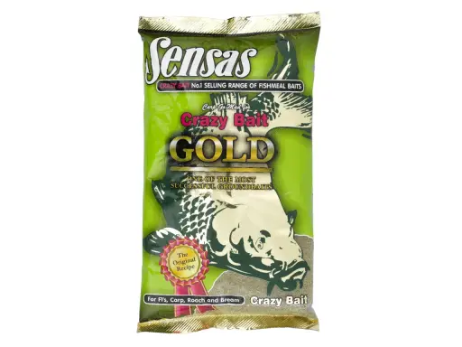 Opakowanie zanęty Sensas Crazy Bait Gold, idealne na leszcza. Skuteczna mieszanka dla karpia, płoci i leszcza.