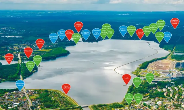 Zalew Rybnicki oferuje wiele atrakcji: punkty wędkarskie, plaże, restauracje, sporty wodne i rowerowe.