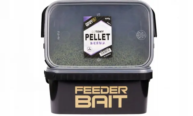 Gotowy pellet morwa 2mm, idealny na ryby karpiowate. W wiaderku Feeder Bait.