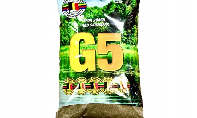 Zanęty Van den Eynde G5, 2kg, dla płoci i skimerów. Idealne na zawody wędkarskie.